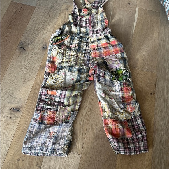 Magnolia Pearl Artisan Patched Overalls - Picture 3 of 15